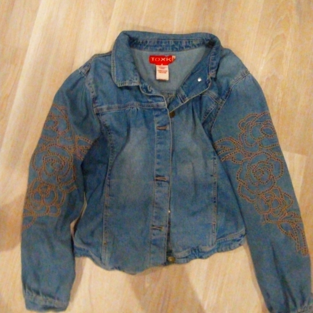 Vintage short‎ cropped jean jacket  toxkjeans